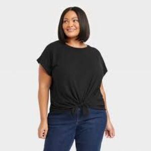 Ava & Viv tie front tee